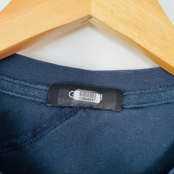 Goen. J Disconnect Eyelet Ruffle Top in Navy Blue - Picture 5 of 9